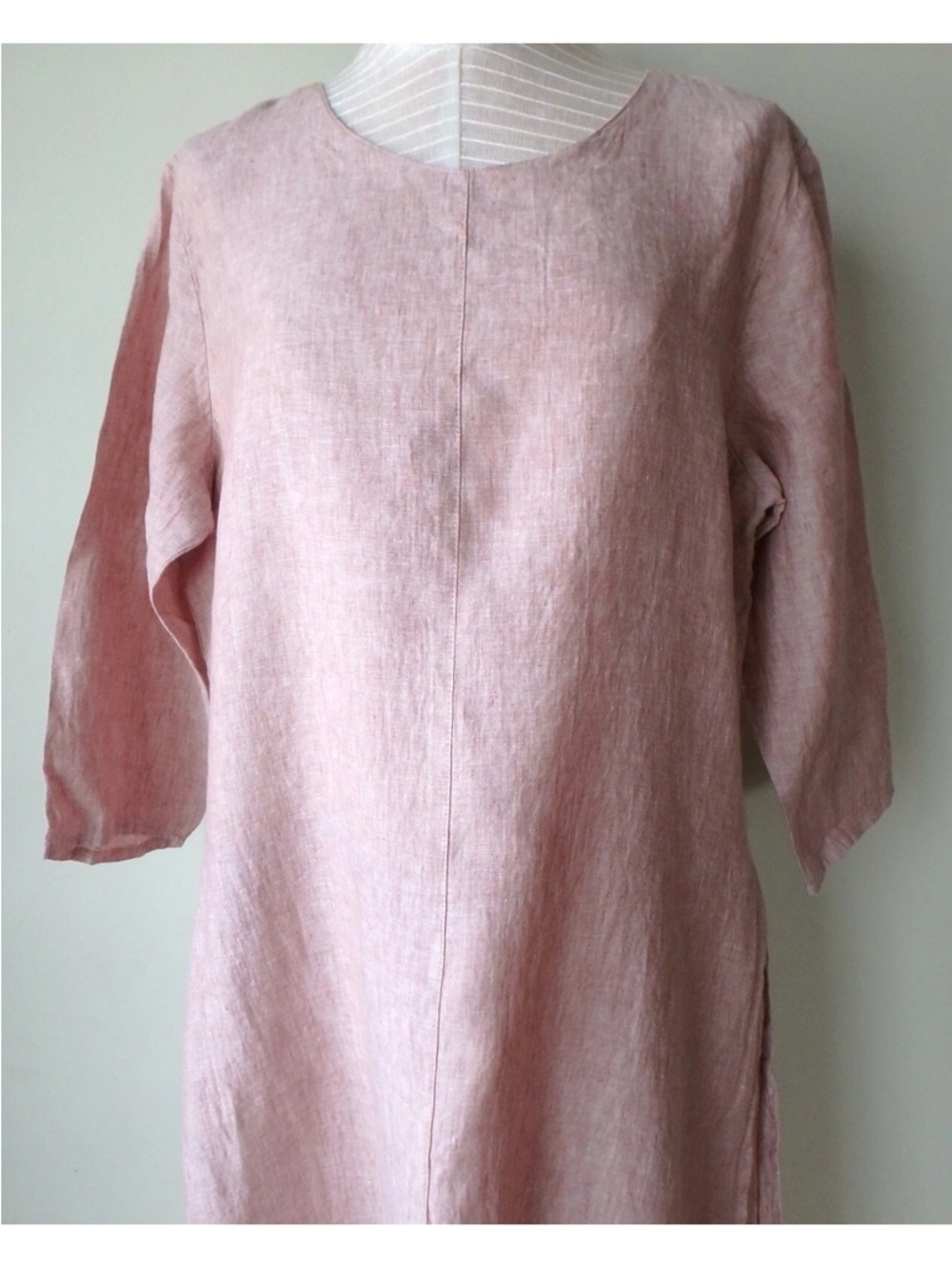 Flax Blush Pink Linen Dress SMALL - Picture 10 of 13